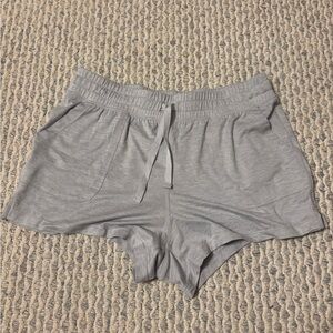 90 Degree By Reflex Light Gray Athletic Shorts